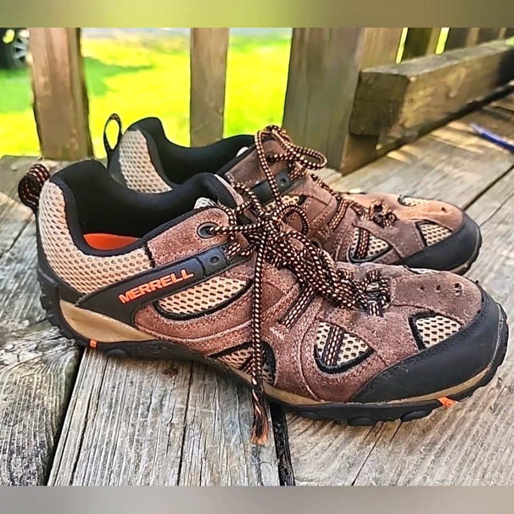 Merrell Yokota Trail Ventilator Men’s Hiking Stone Burnt Orange 9.5  Shoes